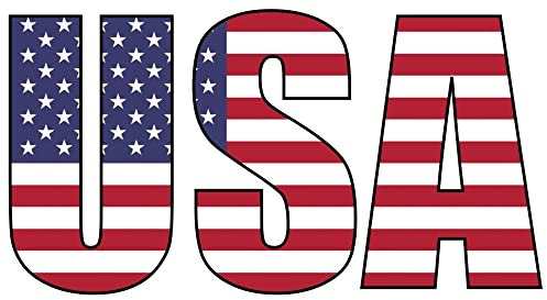 Samunshi® USA Schriftzug Aufkleber - 10x5,6cm