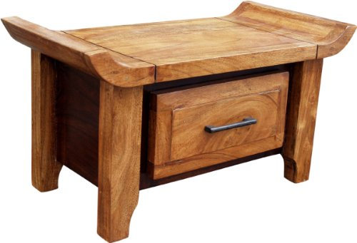GURU SHOP Beistelltisch, Nachttischschrank Orient - R 1296, Braun, 33x62x30 cm, Kleine Schränke