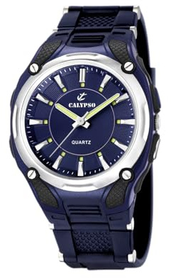 Calypso Herrenuhr Kautschuk Blau - Quarz, Wasserdicht 10 ATM - Casual Herrenuhr - K5560/3 Street Style