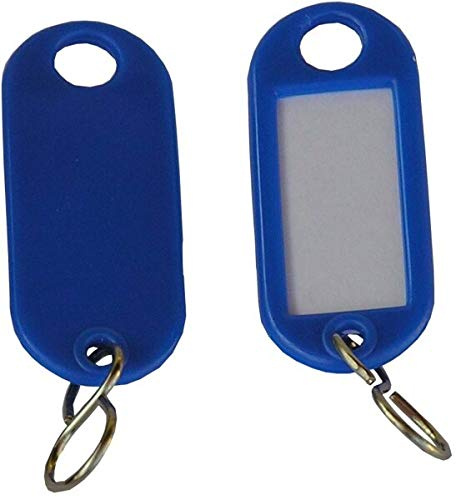 25 Schlüsselanhänger / Schlüsselschilder blau S- Haken Fa.ars
