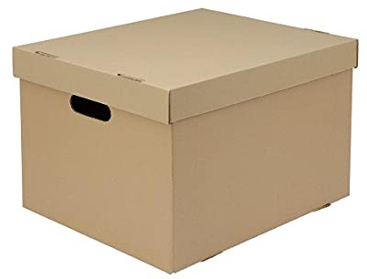 Fellowes Unbranded Brown Storage Box 00900 Style Economy Storage Box With Lid For Dust-free Storage. 100% PCW Recycled Board. Sturdy Double-layer Corrugated Cardboard Construction. Flat Packed With Easy Self-assembly. Hand-holds For Easy Carriage. Size (W X H X D) 281 X 255 X 330mm. Colour: Brown Pack Of 10 Boxes Ref 00154