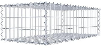 GABIONA - Gabione 100 x 30 x 50 cm - Cestino per gabbioni zincato con maglie 5 x 10 cm - Cestino in filo metallico resistente alle intemperie per il giardino