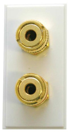 Triax 304280 Twin 4mm Banana Speaker Socket for Modualr Wallplate Systems - WHITE