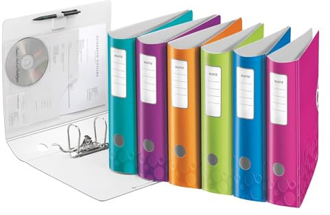 LEITZ Ordner Active WOW, 180 Grad, 80 mm, farbig sortiert
