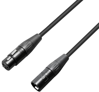 Adam Hall Cables 4 Star MMF 0100 Krystal - Mikrofonkabel, OCC 3-Pol XLR Female auf 3-Pol XLR Male, schwarz, 1m