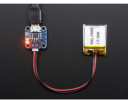 Adafruit Micro Lipo w/MicroUSB Jack - USB LiIon/LiPoly Charger