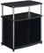 Convenience Concepts Designs2Go Meuble TV avec Meuble en Verre Noir, 23,75 x 15,75 x 26,75 cm