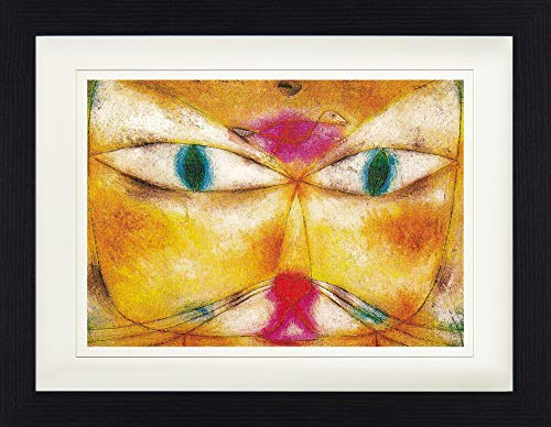 1art1 Paul Klee Poster Katze Und Vogel, 1928 Gerahmtes Bild Mit Edlem Passepartout | Wand-Bilder | Im Bilderrahmen 40x30 cm