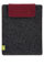 ALMWILD® Hülle iPad Pro 11 und 9.7, sowie iPad Air 4+5 10.9 und 9.7. Sleeve aus Filz in Schiefergrau. Verschlußlasche in Bordeaux.