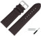 MARBURGER Uhrenarmband 30mm Leder Braun Silber Glatt Mit Naht - Montage Set 7593031000120