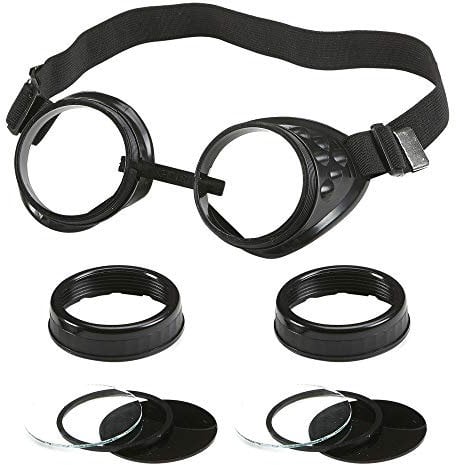 W WIDMANN MILANO Party Fashion 03591 - Brille für Schweißer, Entdecker, Flugkapitän, Spaßbrille, Fotobox, Mottoparty, Karneval