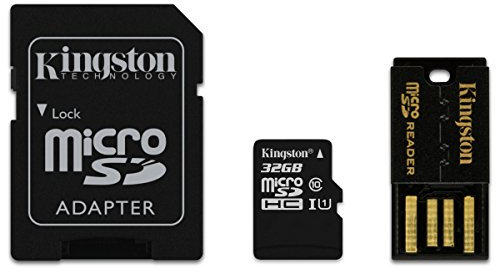 Kingston 32Go Multi Kit - Kit avec carte microSD et adaptateurs classe 10, noir