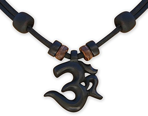 HANA LIMA Omkette Om Shiva Buddha Indien Lederkette Surferhalskette Halskette Surferkette