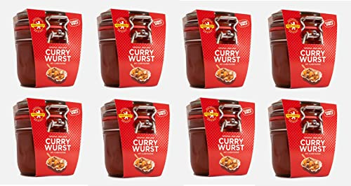 Original Berliner Currywurst im hochwertigen Bügelverschlussglas (8x220g)