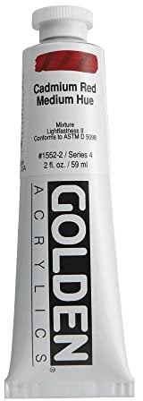 Golden Acrylic 2 Oz Cadmium Red Medium Hue
