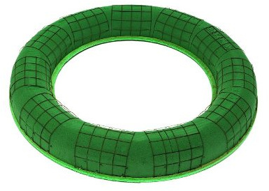 Steckschaum-Kranz, 40 cm, Steckmasse, Steckmoos-Ring, frische Blumen-Gestecke, Frischblumen, Trauer-Gesteck