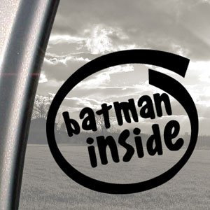 Batman Inside schwarz Aufkleber Robin Auto Truck Fenster Aufkleber