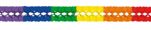 Everflag Girlande Regenbogen 4m lang, schwer entflammbar