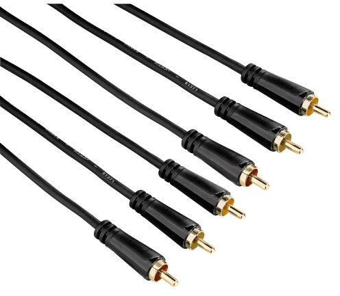 Hama Audio- / Video-Kabel, mit 2 x 3 Cinch-Steckverbindungen, vergoldet, 1,5 m