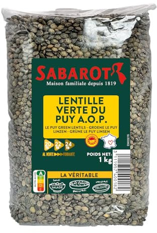 Lentilles vertes du Puy A.O.P. - Sachet 1kg - Sabarot