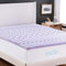 LUCID Zoned Memory Foam Mattress Topper Matratzenauflage, Schaumstoff, Lavendel, King