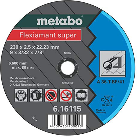 Metabo Flexiamant super 125 x 2 x 22,2 Stahl, 616101000