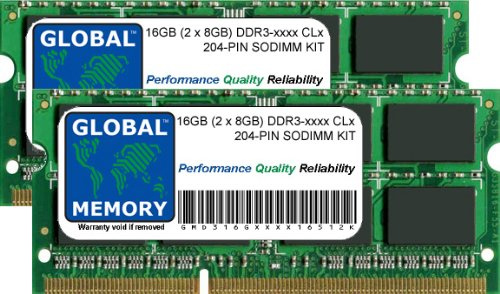 16 GB (2 x 8 GB) DDR3 1333/1600/1866 MHz 204-PIN SODIMM RAM KIT für Laptops/Notebooks