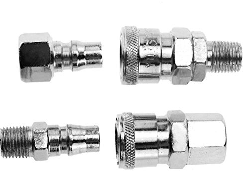 4 pc 1/4 BSP Air Line Hose Fittings Quick Release Coupler Bayonet Connectors Male Female