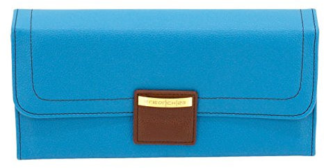 Friedrich|23, Schmuckrolle, 24 x 11 x 3 cm, Magnetverschluss, Ideal für Reisen, Feinsynthetik, Ascot, Blau/Azurblau, 26115-5