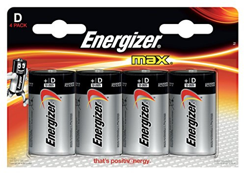 Energizer Max D Alkaline Batteries (Pack of 4)