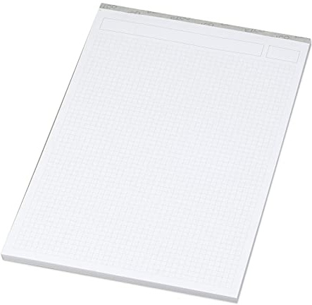 Elco 73516.20 Prestige Businessblock aus satiniertem Papier, kariert, 80 Blatt, A4, 80g, weiss kariert, Fenster: nein