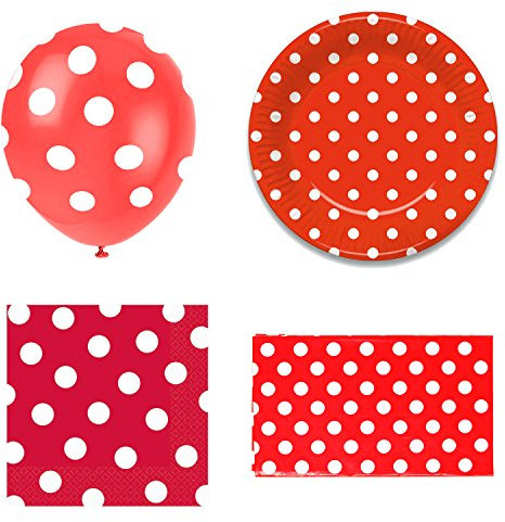 Red Polka Dot Party Decorations - Choose Below (Polka Balloons)