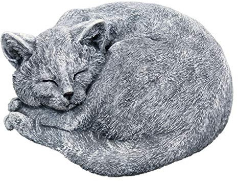 stoneandstyle Steinfigur Kater Carlos schlafend Katze frostfest wetterfest Gartenfigur