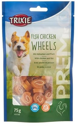 TRIXIE Hundeleckerli PREMIO Hunde-Chicken Wheels 75g - Premium Leckerlis für Hunde glutenfrei - ohne Getreide & Zucker, schmackhafte Belohnung für Training & Zuhause - 31748