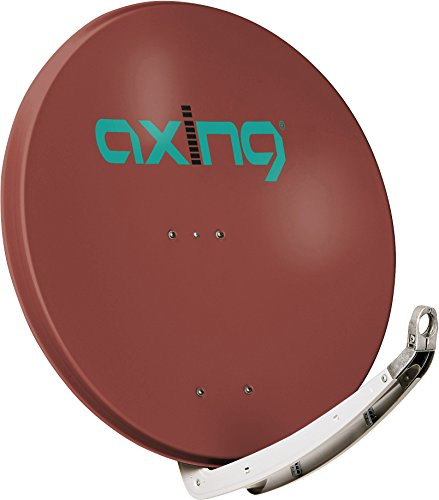 Axing SAA 85-03 Satelliten-Schüssel mit 40 mm LNB-Halterung, Aluminium Sat-Spiegel, Größe: 85 cm ziegelrot