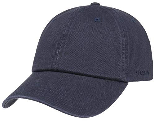 Stetson Rector Basecap - Cap für Damen/Herren - Sonnenschutz-Cap aus Baumwolle (UV-Schutz 40+) - Baumwollcap größenverstellbar (55-60 cm) - Baseballcap Sommer/Winter dunkelblau One Size