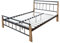 Homestyle4u 1282, Metallbett 160x200 cm Natur Bettgestell mit Lattenrost Doppelbett