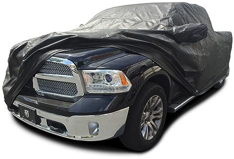 carscover 100% Sunblock Custom Passform 1998–2017 Dodge Ram 1500 Crew Cab kurz Bett Truck Car Cover xtrashield schwarz