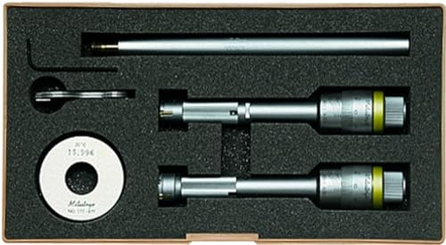 Mitutoyo 3-Linien Innenmessschraube Holtest im Satz, 12-20 mm (2 Stk.) | 0,001 mm, 2-teiliger Satz, titanbeschichtete Messstifte