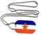 Dog Tag Jugoslawien Stern Erkennungsmarke 30 x 50 mm Fahne Flagge