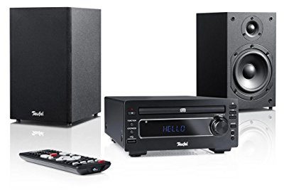 Teufel Kombo 22 Mikro-Set, 50 W, schwarz – Home-Audiosystem (Home-Mikrofonsystem, 50 W, 2-Wege, FM, MP3,WMA)