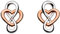 Heritage Sterling Silver and Rose Gold Plate Celtic Looped Heart Stud Earrings