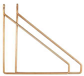 House Doctor Apart Regalhalterung Eisen für Wandregal (Größe: 25cm x 25,5cm) (Farbe: Messing)