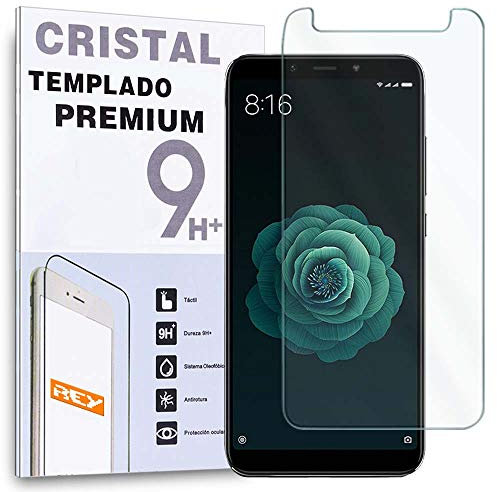 REY Protector de Pantalla para XIAOMI Mi A2 / Mi 6X / MiA2 / Mi6x, Cristal Vidrio Templado Premium