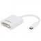 Techly IADAP de usb31-cm DVI Cable conversor USB 3.1 Type cm a DVI F Blanco