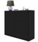 Vladon Sideboard Ben V2, Made in Germany, Kommode mit 1 Tür und 5 Schubladen, Schwarz matt/Schwarz matt (79 x 74 x 36 cm)