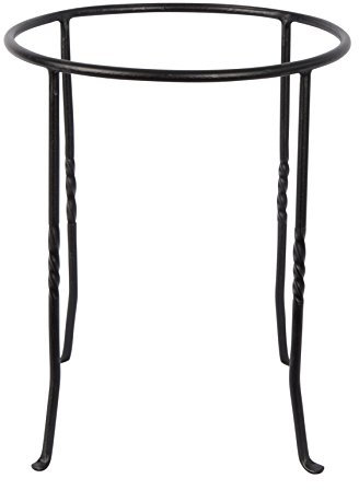 Achla Designs FB-14 Ring Wrought Iron Metal Plant birdbath Bowl Stand Flowerpot Holder, Black