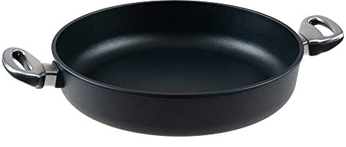 Harecker Bräterpfanne 32 cm Ø aus robustem Aluguss mit praktischen Seitengriffen | PFOA-freie Antihaftbeschichtung | für alle Herdarten inkl. Induktion | Made in Germany I backofenfest bis 240 °C