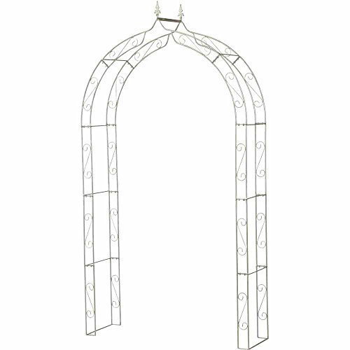 H.G. 123325 Rosenbogen, Metall, Silber, 140 x 40 x 252 cm