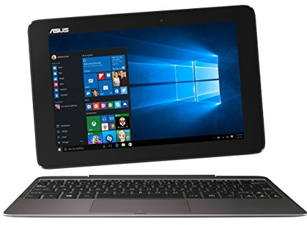 Asus Transformer T100HA-FU030T Notebook 25,6 cm ( (Intel Atom x5-Z8500, 4GB RAM, 128GB eMMC, HD Graphic, Touchscreen, Win 10 Home), Grigio [Germania]